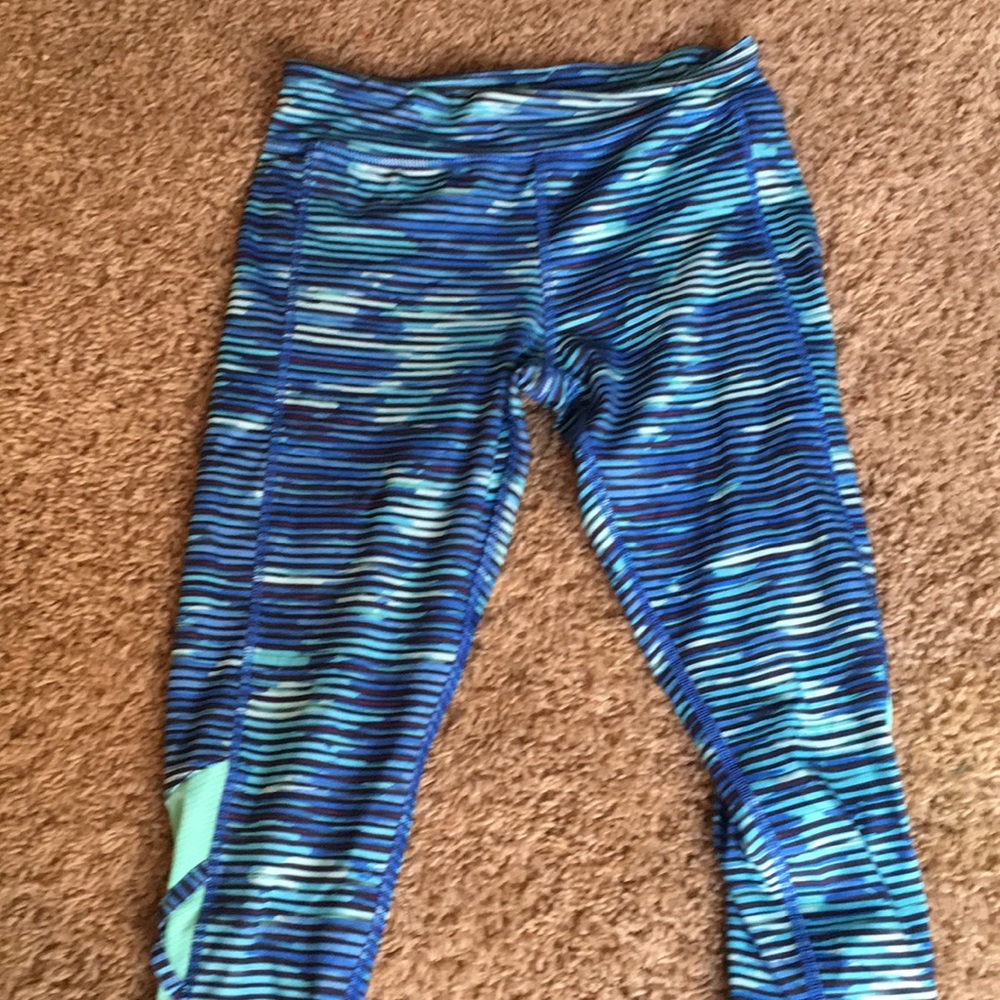 Neon blue leggings